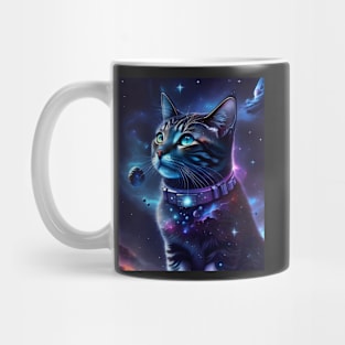 Space Cat - Modern Digital Art Mug